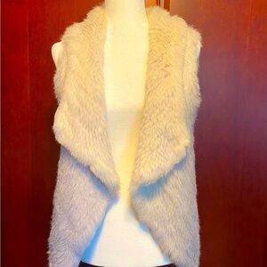 La Fiorentina Genuine Rabbit Fur Gray White Ombré Vest